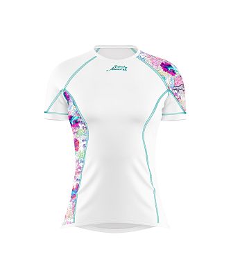 VÝPRODEJ - Dámské funkční triko krátký rukáv CORAL bílá Bamboo Ultra, L