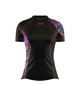 VÝPRODEJ - Dámské funkční triko krátký rukáv CORAL černá Bamboo Ultra, XL