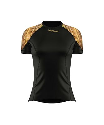 VÝPRODEJ - Dámské funkční triko krátký rukáv CROCODILE LADY černá Bamboo Light New, XL