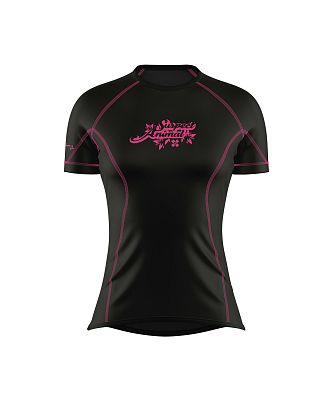 VÝPRODEJ - Dámské funkční triko krátký rukáv FUCHSIA černá Bamboo Ultra, S, XL