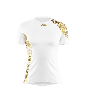 VÝPRODEJ - Dámské funkční triko krátký rukáv GOLD bílá Bamboo Ultra, S, M, XXL