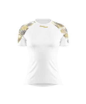 VÝPRODEJ - Dámské funkční triko krátký rukáv GOLDEN EYE bílá Bamboo Light New, XL