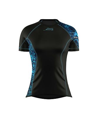 VÝPRODEJ - Dámské funkční triko krátký rukáv HEART černá Bamboo Ultra, XL