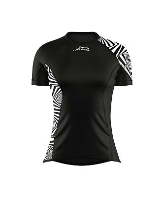 VÝPRODEJ - Dámské funkční triko krátký rukáv ILLUSION černá Bamboo Ultra, XS, S