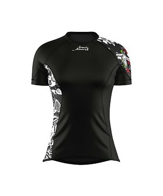 VÝPRODEJ - Dámské funkční triko krátký rukáv LADY ELEGANT černá Bamboo Ultra, S
