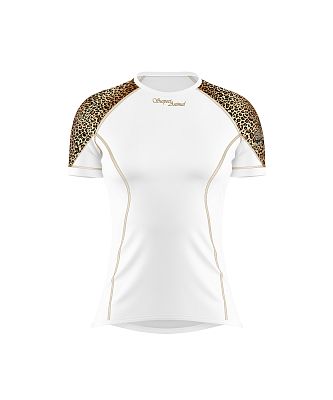 VÝPRODEJ - Dámské funkční triko krátký rukáv LEO bílá/hnědá Bamboo Light New, S, XXL