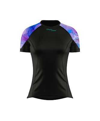 VÝPRODEJ - Dámské funkční triko krátký rukáv PURPLE černá Bamboo Light New, L