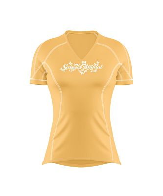 VÝPRODEJ - Dámské funkční triko krátký rukáv "V" béžová/bílá Silver Line, S, L, XL