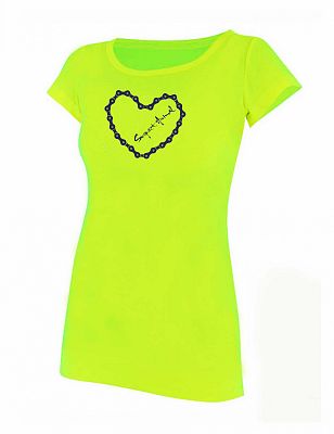 VÝPRODEJ - Dámské prodloužené tričko BIKE neon žlutá, S, M, L, XL, XXL