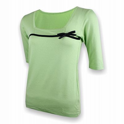 VÝPRODEJ - Dámský elegantní top s 3/4 rukávem zelená / černá, 36, 44, 46, 48