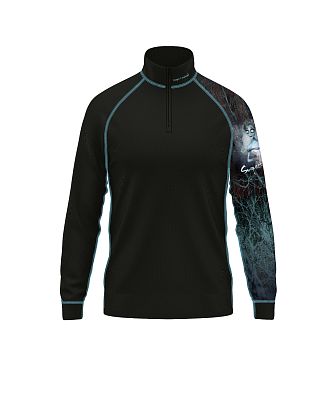 VÝPRODEJ - Dětské funkční triko se zipem EMILY černá Bamboo Thermo, 110