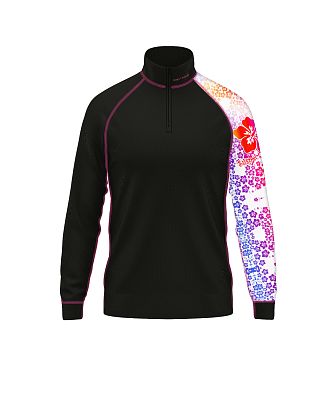 VÝPRODEJ - Dětské funkční triko se zipem HAWAII Kids černá Bamboo Thermo, 120