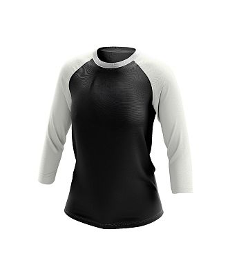 VÝPRODEJ - Dívčí tričko raglán dlouhý rukáv Bamboo Ultra CLASSIC černá/bílá, 120