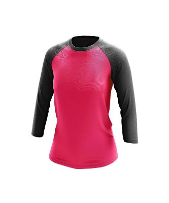 VÝPRODEJ - Dívčí tričko raglán dlouhý rukáv Bamboo Ultra CLASSIC růžová/černá, 120