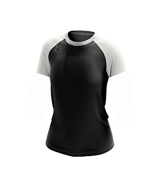 VÝPRODEJ - Dívčí tričko raglán krátký rukáv Bamboo Ultra CLASSIC černá/bílá, 120