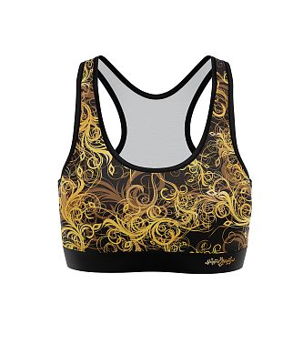 VÝPRODEJ - Funkční sportovní podprsenka GOLD černá, L, XL,