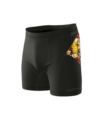 VÝPRODEJ - Pánské funkční trenýrky IRON MAN černá Bamboo Ultra, L