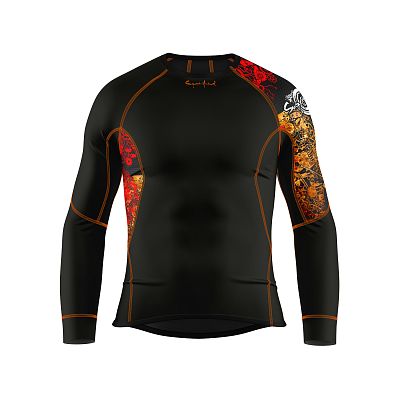 VÝPRODEJ - Pánské funkční triko dlouhý rukáv BIKES černá Bamboo Ultra, XXL