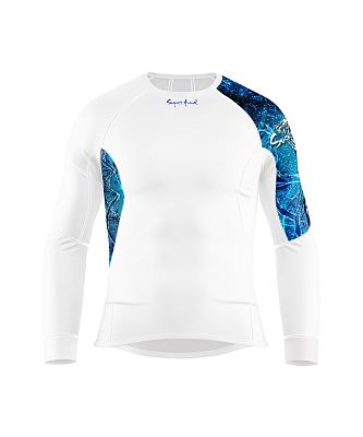 VÝPRODEJ - Pánské funkční triko dlouhý rukáv D.N.A. bílá Bamboo Ultra, XL