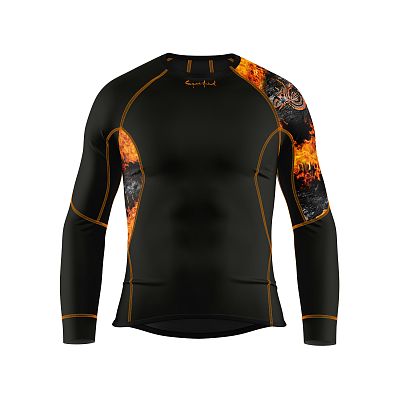 VÝPRODEJ - Pánské funkční triko dlouhý rukáv GHOSTRIDER černá Bamboo Ultra, XL