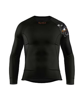 VÝPRODEJ - Pánské funkční triko dlouhý rukáv RIDER MAN černá Bamboo Ultra, 3XL