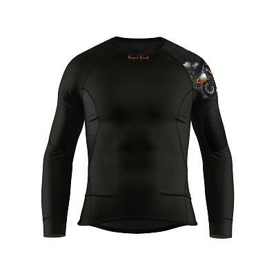 VÝPRODEJ - Pánské funkční triko dlouhý rukáv RIDER MAN černá Bamboo Ultra, XXL