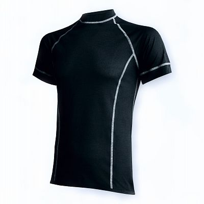 VÝPRODEJ - Pánské funkční triko krátký rukáv černá/šedá Wool Light, L, XXL