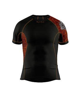 VÝPRODEJ - Pánské funkční triko krátký rukáv SKULL černá Bamboo Ultra, S