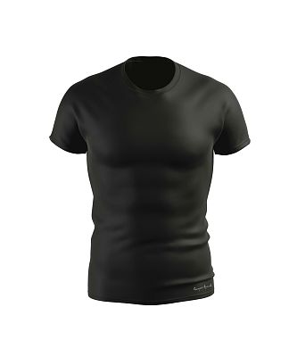 VÝPRODEJ - Pánské funkční triko SLIM krátký rukáv černá Bamboo Ultra CLASSIC, L